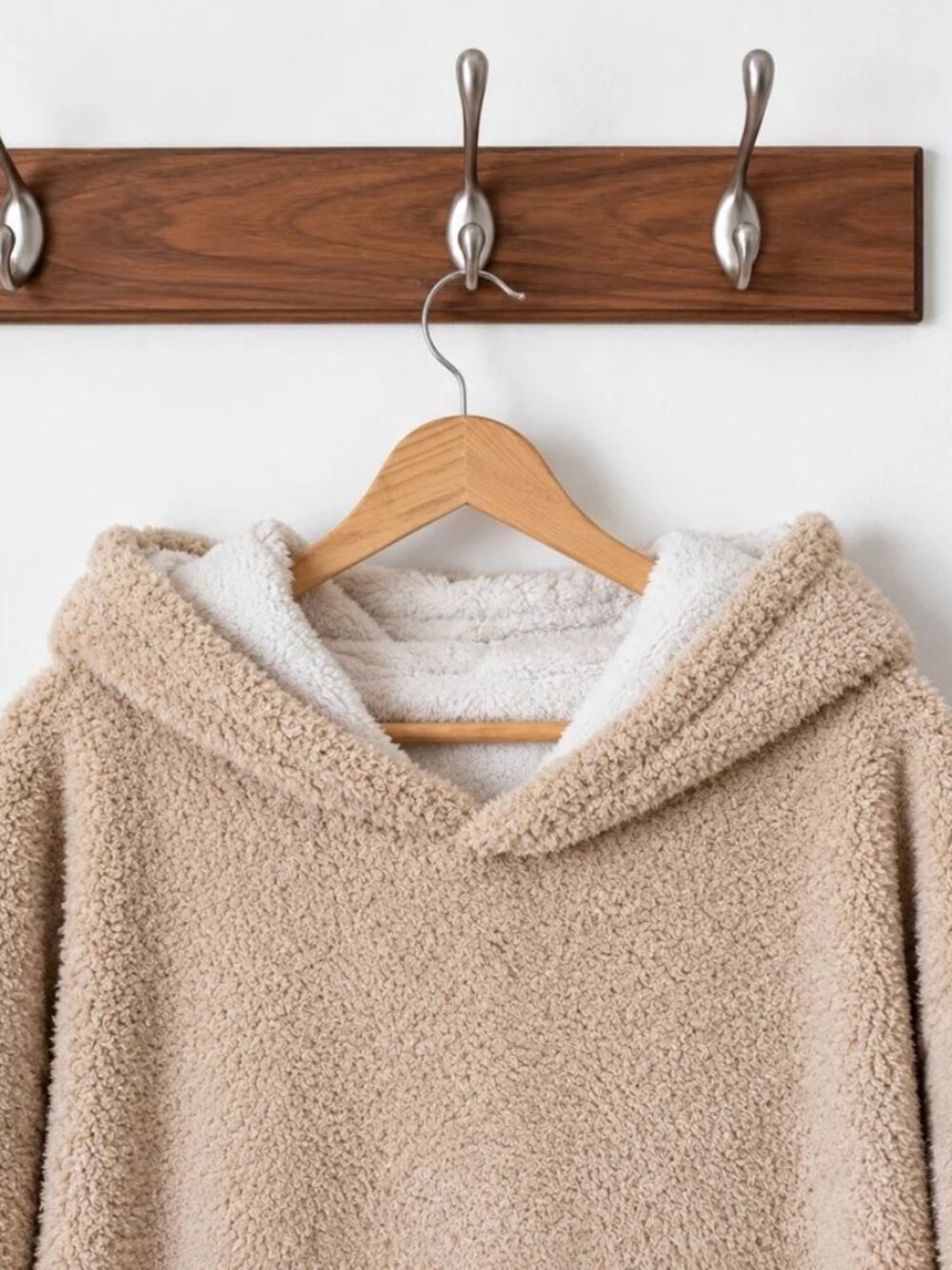Kanata Coastal Oversized Sherpa Hoodie Blanket | Sand Beige | NWT